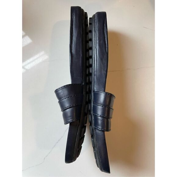 Lands End Sandals Slides Black Womens Sz 10B - Picture 1 of 6